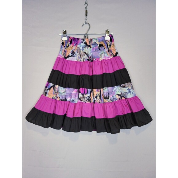 VTG 80s Ruffle Collection Square Dancing Skirt Womens *M* 24" Waist Full Block - Picture 2 of 9